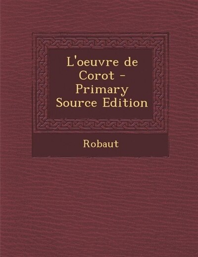 Front cover_L'oeuvre de Corot