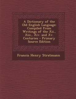 Front cover_A Dictionary of the Old English Language