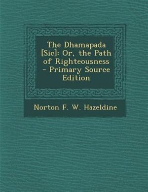 Couverture_The Dhamapada [Sic]