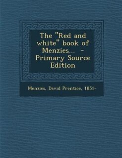 Couverture_The Red and white book of Menzies...  - Primary Source Edition