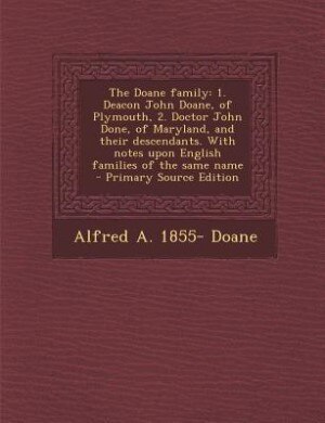 Front cover_The Doane family
