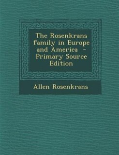 Couverture_The Rosenkrans family in Europe and America