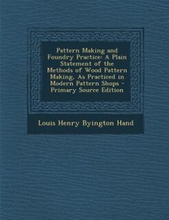 Front cover_Pattern Making and Foundry Practice