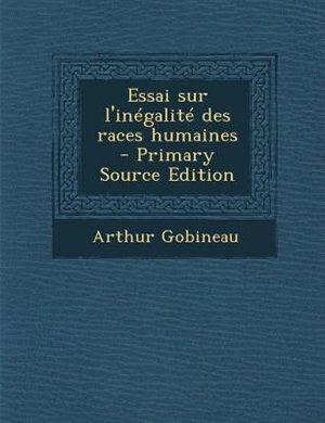 Couverture_Essai sur l'inégalité des races humaines