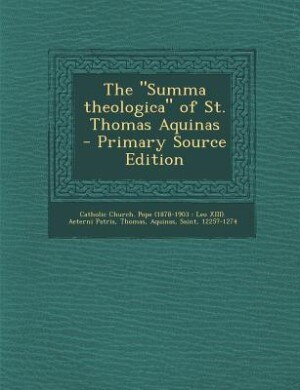 Couverture_The Summa theologica of St. Thomas Aquinas