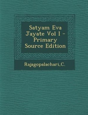 Couverture_Satyam Eva Jayate Vol I