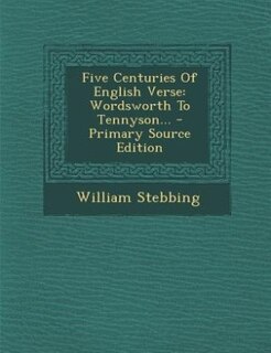 Front cover_Five Centuries Of English Verse