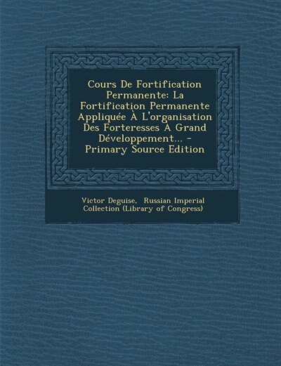 Couverture_Cours De Fortification Permanente