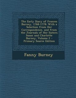 Couverture_The Early Diary of Frances Burney, 1768-1778