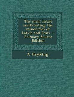 Couverture_The main issues confronting the minorities of Latvia and Eesti