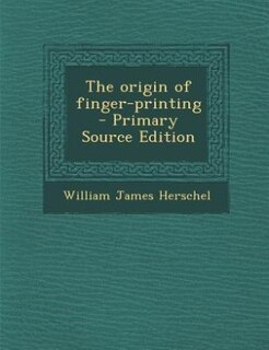 Front cover_The origin of finger-printing