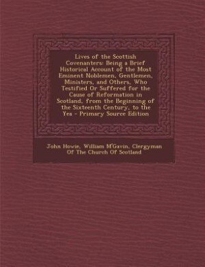 Front cover_Lives of the Scottish Covenanters