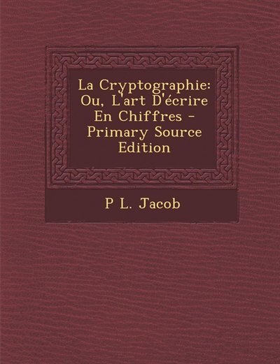 Front cover_La Cryptographie