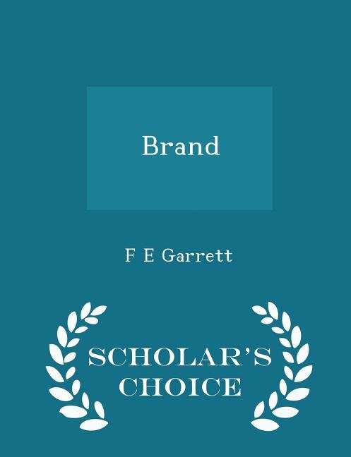 Couverture_Brand  - Scholar's Choice Edition