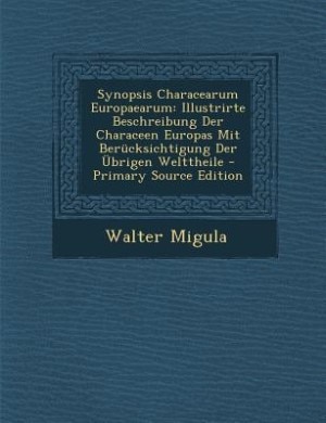 Couverture_Synopsis Characearum Europaearum