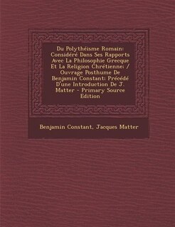 Front cover_Du Polythéisme Romain