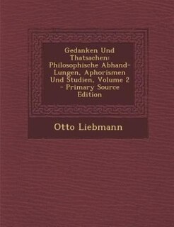 Front cover_Gedanken Und Thatsachen
