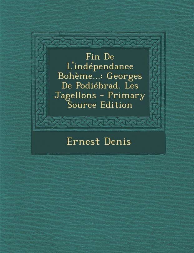 Couverture_Fin De L'indépendance Bohème...