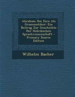 Front cover_Abraham Ibn Esra Als Grammatiker