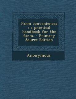 Front cover_Farm conveniences