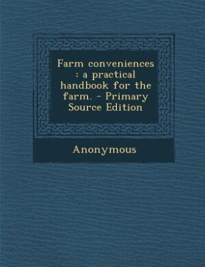 Front cover_Farm conveniences