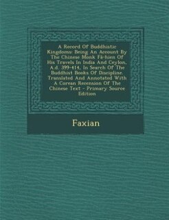 Front cover_A Record Of Buddhistic Kingdoms