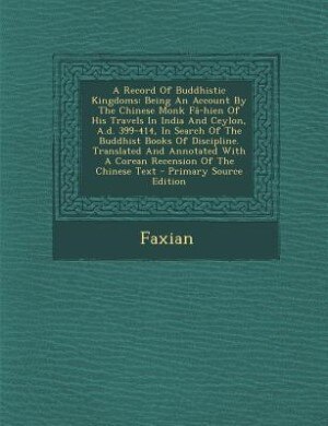 Front cover_A Record Of Buddhistic Kingdoms