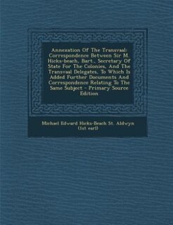 Couverture_Annexation Of The Transvaal