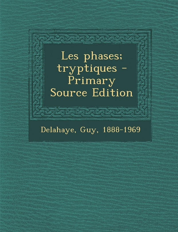 Front cover_Les phases; tryptiques