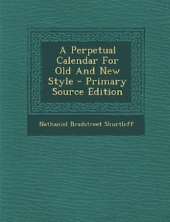 Front cover_A Perpetual Calendar For Old And New Style