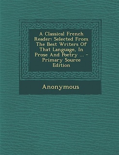 Front cover_A Classical French Reader