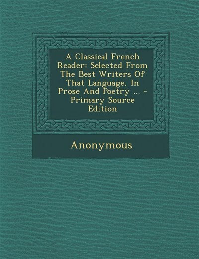 Front cover_A Classical French Reader