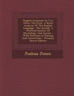 Couverture_English Grammar In Two Parts