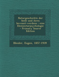 Front cover_Naturgeschichte der Seele und ihres bewusst-werdens