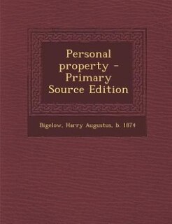 Front cover_Personal property - Primary Source Edition