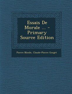Couverture_Essais De Morale ... - Primary Source Edition