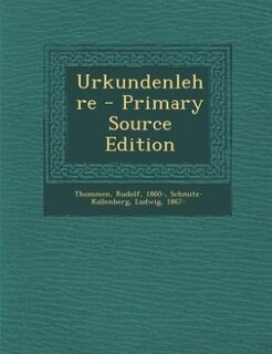 Couverture_Urkundenlehre - Primary Source Edition
