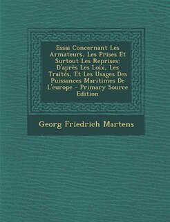 Front cover_Essai Concernant Les Armateurs, Les Prises Et Surtout Les Reprises