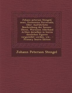 Front cover_Johann peterson Stengels' seuci, Gnomonica Universalis, Oder