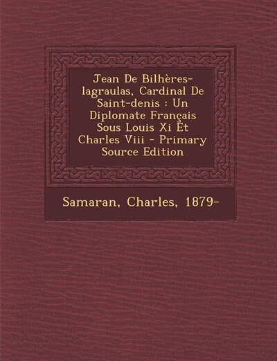 Front cover_Jean De Bilhères-lagraulas, Cardinal De Saint-denis