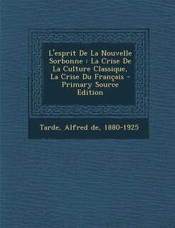 Couverture_L'esprit De La Nouvelle Sorbonne