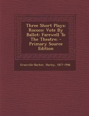 Couverture_Three Short Plays