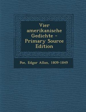 Couverture_Vier amerikanische Gedichte - Primary Source Edition