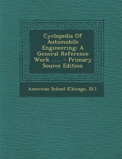 Couverture_Cyclopedia Of Automobile Engineering