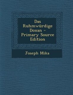 Couverture_Das Ruhmwürdige Doxan
