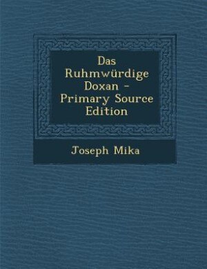Couverture_Das Ruhmwürdige Doxan