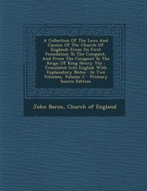 Couverture_A Collection Of The Laws And Canons Of The Church Of England