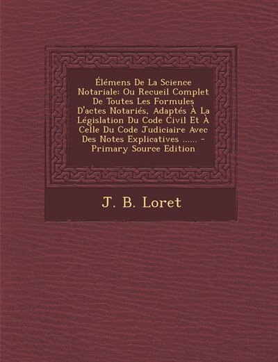 Front cover_Élémens De La Science Notariale