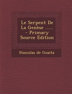 Couverture_Le Serpent De La Genèse ......