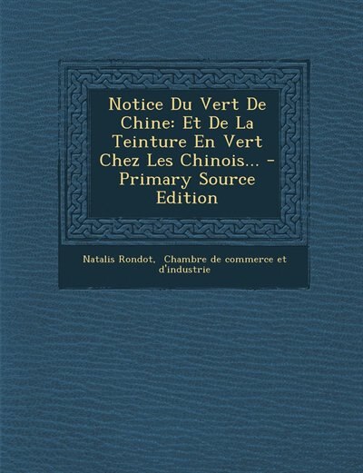 Couverture_Notice Du Vert De Chine